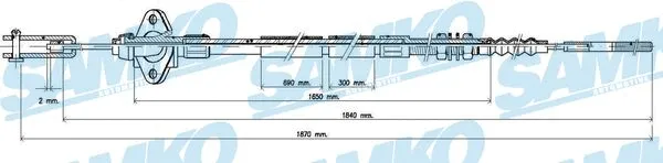 C0234C SAMKO Трос, управление сцеплением (фото 1)