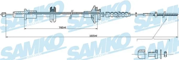 C0253C SAMKO Трос, управление сцеплением (фото 1)