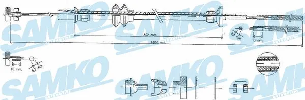 C0452C SAMKO Трос, управление сцеплением (фото 1)