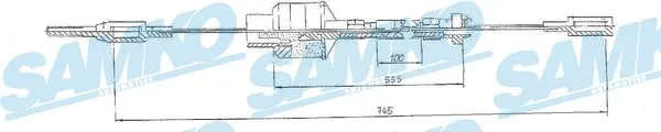 C0518C SAMKO Трос, управление сцеплением (фото 1)