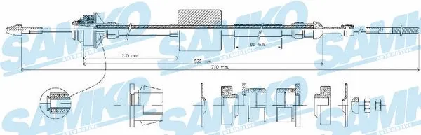 C0527C SAMKO Трос, управление сцеплением (фото 1)