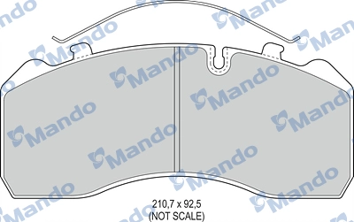 MBF016064 MANDO Комплект тормозных колодок, дисковый тормоз (фото 1)