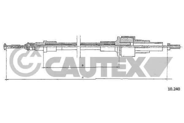 081333 CAUTEX Трос, управление сцеплением (фото 1)