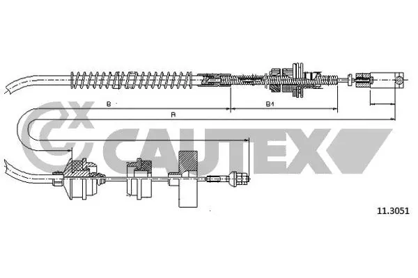 762118 CAUTEX Трос, управление сцеплением (фото 1)
