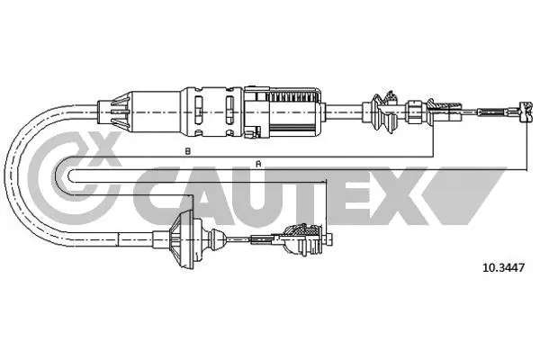 762564 CAUTEX Трос, управление сцеплением (фото 1)