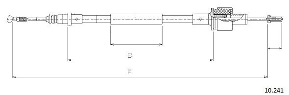10.241 CABOR Трос, управление сцеплением (фото 1)