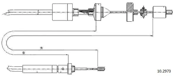 10.2973 CABOR Трос, управление сцеплением (фото 1)