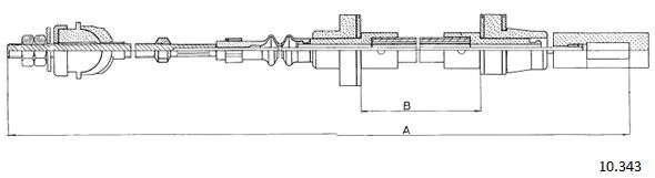 10.343 CABOR Трос, управление сцеплением (фото 1)