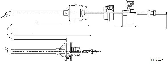 11.2245 CABOR Трос, управление сцеплением (фото 1)