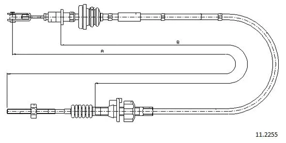 11.2255 CABOR Трос, управление сцеплением (фото 1)