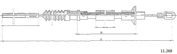 11.268 CABOR Трос, управление сцеплением (фото 1)