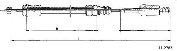 11.2783 CABOR Трос, управление сцеплением (фото 1)