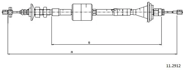 11.2912 CABOR Трос, управление сцеплением (фото 1)