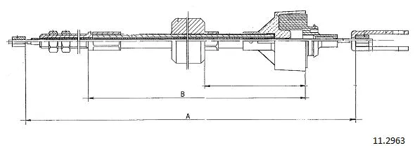 11.2963 CABOR Трос, управление сцеплением (фото 1)
