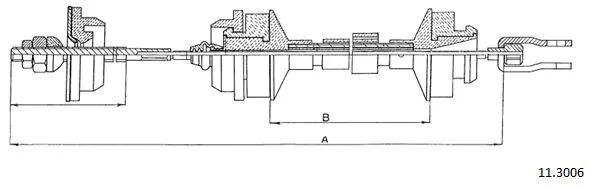 11.3006 CABOR Трос, управление сцеплением (фото 1)