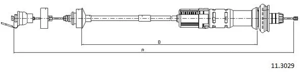 11.3029 CABOR Трос, управление сцеплением (фото 1)