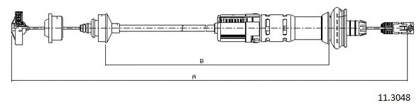11.3048 CABOR Трос, управление сцеплением (фото 1)