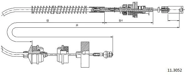 11.3052 CABOR Трос, управление сцеплением (фото 1)