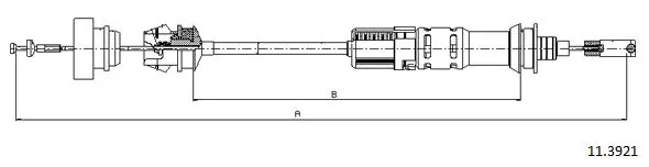 11.3921 CABOR Трос, управление сцеплением (фото 1)