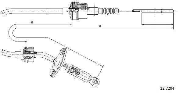 12.7204 CABOR Трос, управление сцеплением (фото 1)