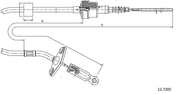 12.7205 CABOR Трос, управление сцеплением (фото 1)