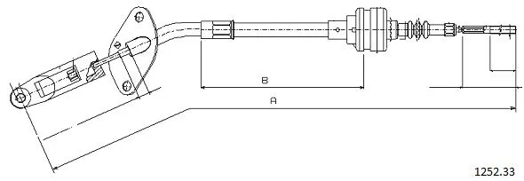 1252.33 CABOR Трос, управление сцеплением (фото 1)