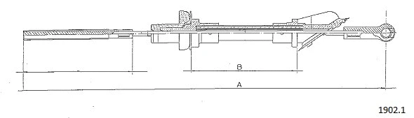 1902.1 CABOR Трос, управление сцеплением (фото 1)