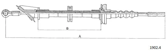 1902.4 CABOR Трос, управление сцеплением (фото 1)