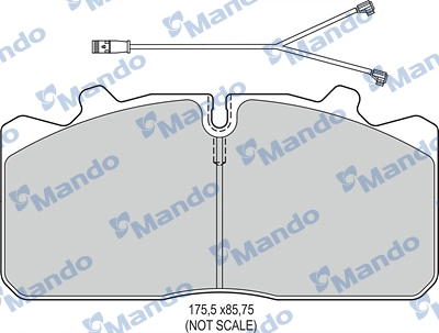 MBF016091 MANDO Комплект тормозных колодок, дисковый тормоз (фото 1)