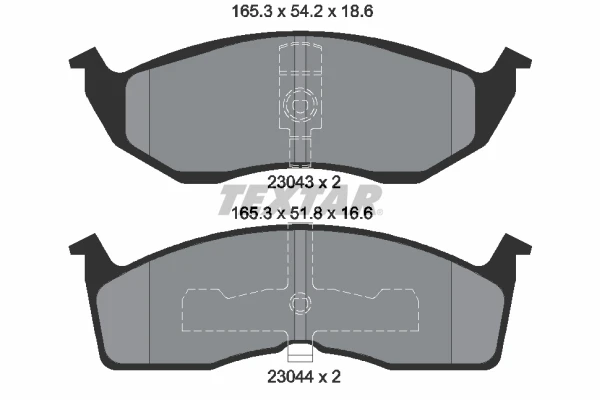 23043 186 0 5 TEXTAR Колодки торм. (фото 1)