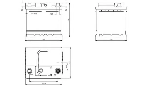 BT050L1.00 OPEN PARTS Аккумулятор (фото 1)