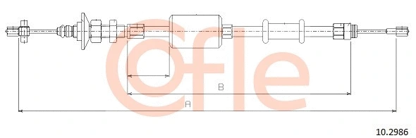10.2986 COFLE Трос, управление сцеплением (фото 1)