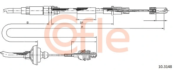 10.3148 COFLE Трос, управление сцеплением (фото 1)