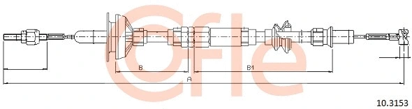 10.3153 COFLE Трос, управление сцеплением (фото 1)