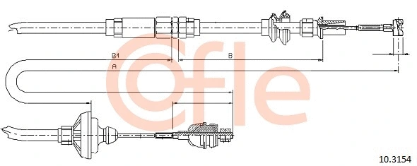 10.3154 COFLE Трос, управление сцеплением (фото 1)