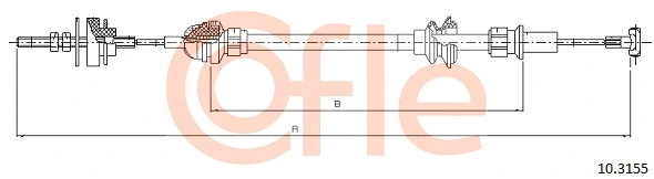 10.3155 COFLE Трос, управление сцеплением (фото 1)