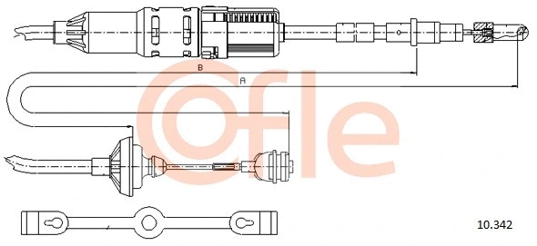 10.342 COFLE Трос, управление сцеплением (фото 1)