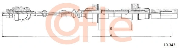 10.343 COFLE Трос, управление сцеплением (фото 1)
