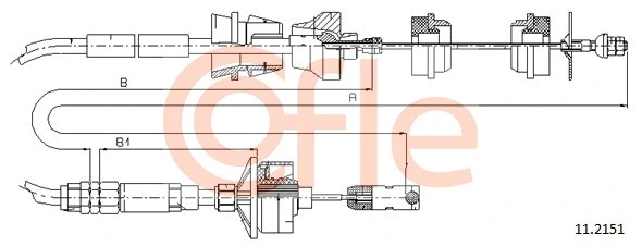 11.2151 COFLE Трос, управление сцеплением (фото 1)