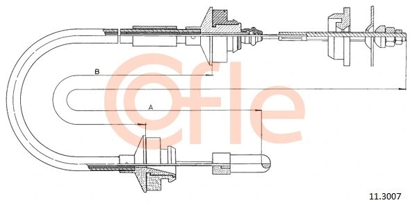 11.3007 COFLE Трос, управление сцеплением (фото 1)