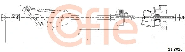 11.3016 COFLE Трос, управление сцеплением (фото 1)