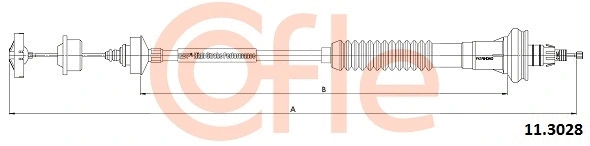 11.3028 COFLE Трос, управление сцеплением (фото 1)