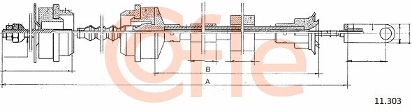 11.303 COFLE Трос, управление сцеплением (фото 1)