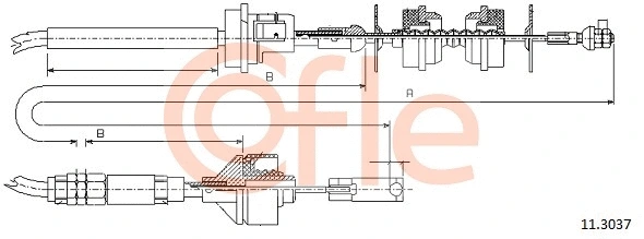 11.3037 COFLE Трос, управление сцеплением (фото 1)