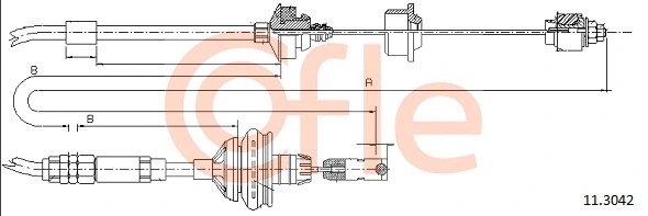 11.3042 COFLE Трос, управление сцеплением (фото 1)