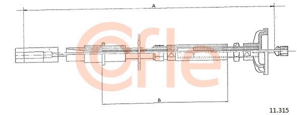 11.315 COFLE Трос, управление сцеплением (фото 1)