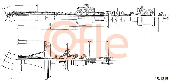 15.1315 COFLE Трос, управление сцеплением (фото 1)