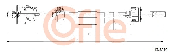 15.3510 COFLE Трос, управление сцеплением (фото 1)