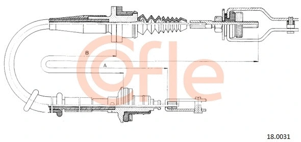 18.0031 COFLE Трос, управление сцеплением (фото 1)