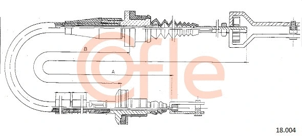 18.004 COFLE Трос, управление сцеплением (фото 1)